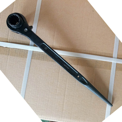 Black Scaffolding Tools Carbon Steel Forged Straight Podger Handle 22mm 24mm Ratcheting Socket Spanner