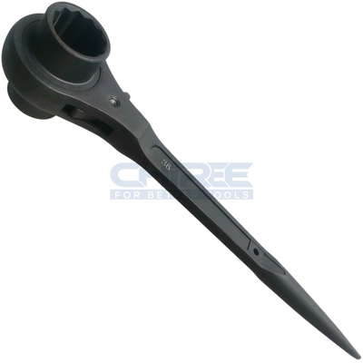 Black Color Construction Spud Ratchets 32 x 36mm 450mm Podger Handle Ratchet Wrench for Scaffolding Tools