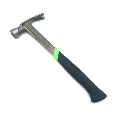 Shock-Absorbing Grip 20oz Framing Hammer, Wholly Forged Straight Rip Claw Hammer with Magnetic Nail Set