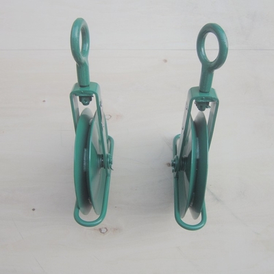 Green Powder Coating SWL250kgs BLC 1000kgs Gin Wheel 10&quot; Pulley for Scaffolding