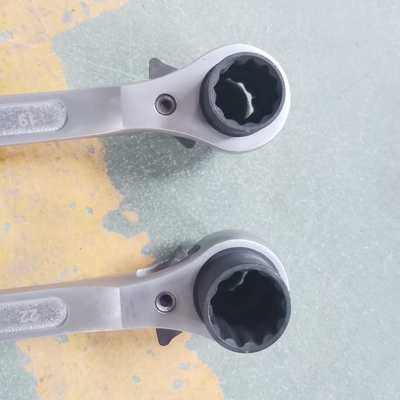Silver Color Construction Spud Ratchets 19 x 22 mm 3/4" x 7/8" Sharp End Tapered Handle for Scaffolding Ratchet Wrench