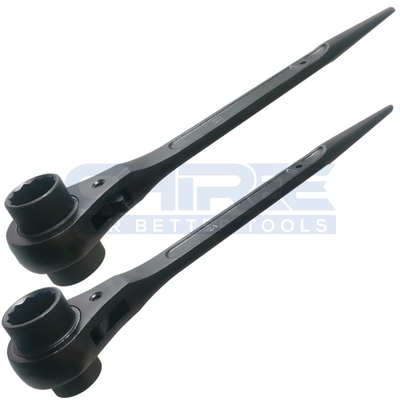 Hot Sale Construction Spud Ratchets 22 x 24mm 360mm Scaffolding Podger Ratchet Wrench for Rigging Hand Tools