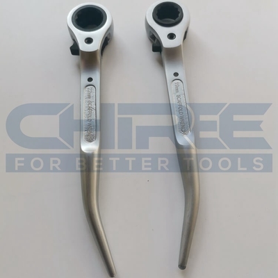 New Design Flush Type Double Size Socket Ratchet 19 x 22mm Scaffolding Podger Ratchet Length 250mm as Construction Tools