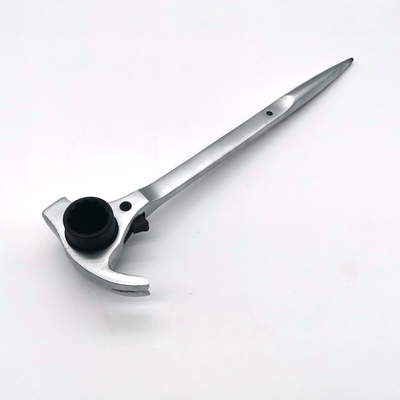 Hammer Ratchet Wrench 4 in 1 Scaffolding Podger Ratchet 19x22mm Spud Ratchet with Claw Hammer