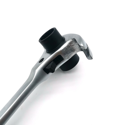 Hammer Ratchet Wrench 4 in 1 Scaffolding Podger Ratchet 19x22mm Spud Ratchet with Claw Hammer