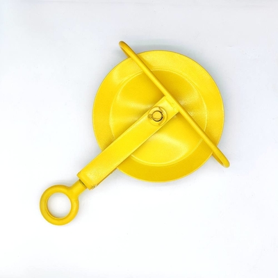 Yellow Color SGS Tested 10in Gin Wheel for Scaffolding Materials Couplers Lifting Hoisting Rope Pulley