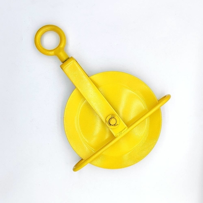 Yellow Color SGS Tested 10in Gin Wheel for Scaffolding Materials Couplers Lifting Hoisting Rope Pulley