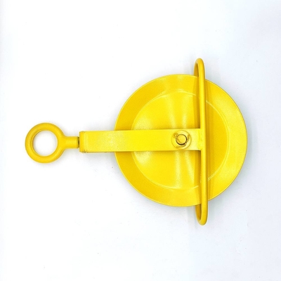 Yellow Color SGS Tested 10in Gin Wheel for Scaffolding Materials Couplers Lifting Hoisting Rope Pulley