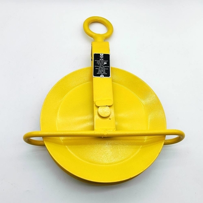 Yellow Color SGS Tested 10in Gin Wheel for Scaffolding Materials Couplers Lifting Hoisting Rope Pulley