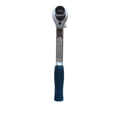 Plastic Handle All Zinc-plated Double Ratcheting Sockets 19mm 22mm Scaffold Ratchet Spanner