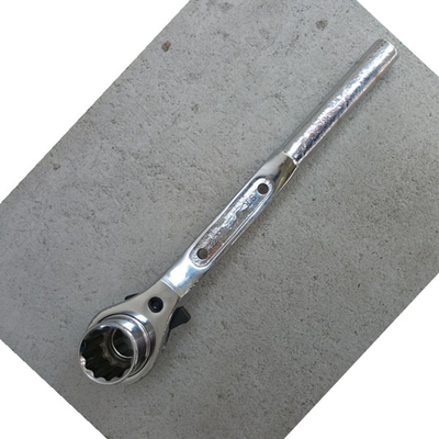 Plastic Handle All Zinc-plated Double Ratcheting Sockets 19mm 22mm Scaffold Ratchet Spanner