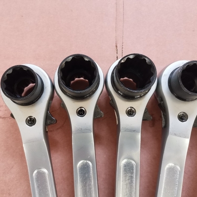 Carbon Steel Reversible Strong Scaffold Ratchet 19mm 21mm Double Sockets Podger Handle Ratchets for Scaffold Riggers