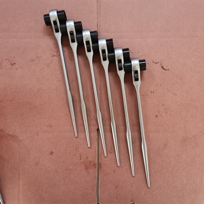 Carbon Steel Reversible Strong Scaffold Ratchet 19mm 21mm Double Sockets Podger Handle Ratchets for Scaffold Riggers