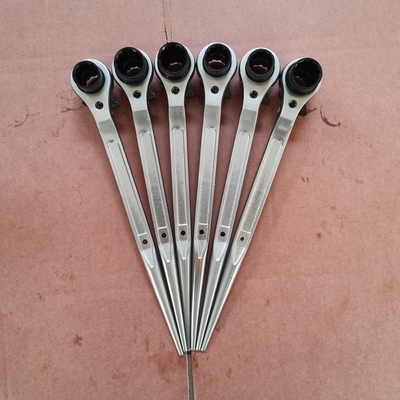 Carbon Steel Reversible Strong Scaffold Ratchet 19mm 21mm Double Sockets Podger Handle Ratchets for Scaffold Riggers
