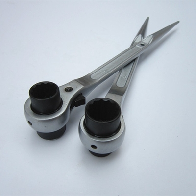 315mm Long Chrome Vanadium Steel Socket Scaffold Ratchet Forged Podger Handle Staging Ratchet 19mm 22mm