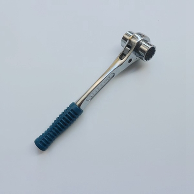 Soft Handle Metric Bi-hexagon 19mm 22mm Socket Scaffold Spanner Ratcheting Spanner Short Handle Podger