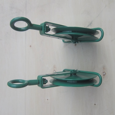 Green Powder Coating SWL250kgs BLC 1000kgs Gin Wheel 10&quot; Pulley for Scaffolding