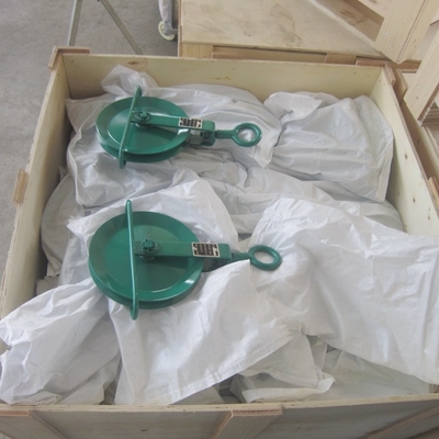 Green Powder Coating SWL250kgs BLC 1000kgs Gin Wheel 10" Pulley for Scaffolding