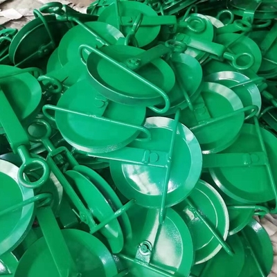 Green Powder Coating SWL250kgs BLC 1000kgs Gin Wheel 10" Pulley for Scaffolding