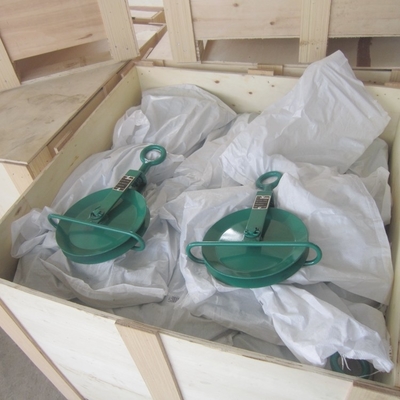 Green Powder Coating SWL250kgs BLC 1000kgs Gin Wheel 10" Pulley for Scaffolding
