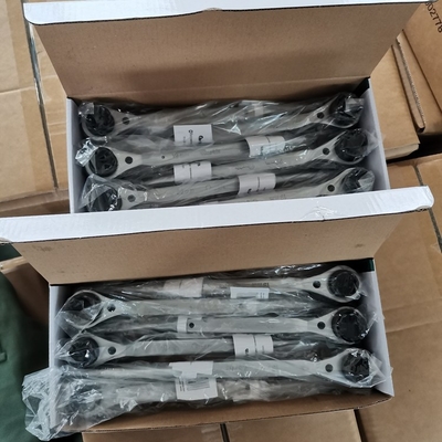 Chrome Vanadium Steel Cold Forged 12 Points Double Sizes Socket 19mm 22mm 650Nm Germany Scaffold Grip Ratchet Wrench